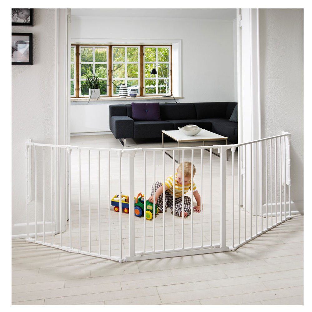BabyDan Room Divider XXL White 90360cm + Wall Fittings BabySafety.ie