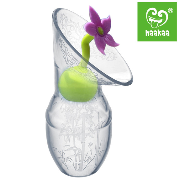 Haakaa Silicone Breast Pump Flower Stopper - Purple Haakaa image 2