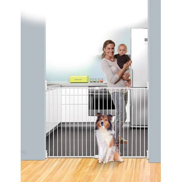 Dreambaby Broadway Gro-Gate Extra Tall & Extra Wide - White (Fits Gaps 76cm - 134.5cm)