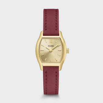 Tonnette Mini, Leather, Red, Gold Colour Watch CW16505