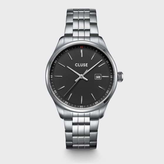 CLUSE Mens Antheor Black/Silver Watch CW20904