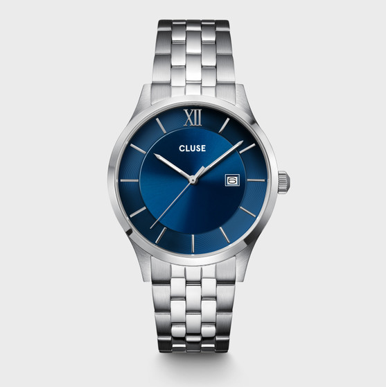 CLUSE Mens Aravis Blue Steel Link Watch CW22701