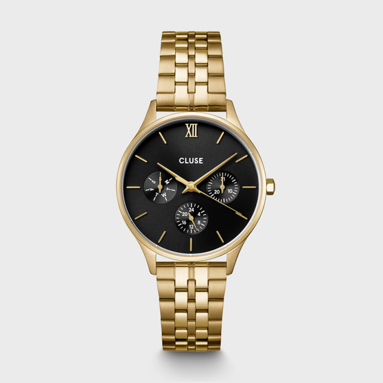 CLUSE Minuit Multifunction Black / Gold Link CW10707