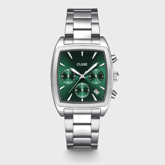Cluse Quartaut Chrono Green/Silver Link CW52002