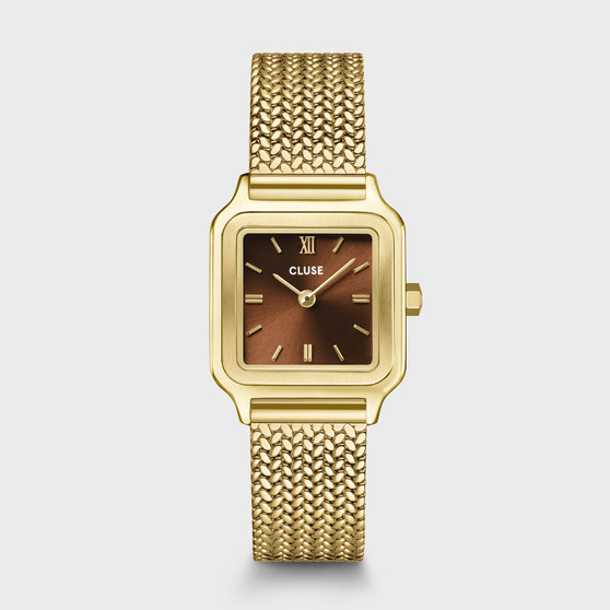Gracieuse Petite, Mesh, Brown, Gold Colour Watch