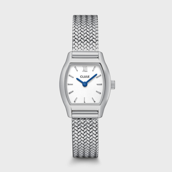 Tonnette Mini, Mesh, White, Silver Colour Watch CW16502