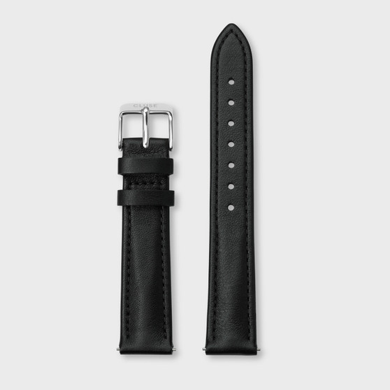 Cluse 16mm Strap Black/Silver CS12228
