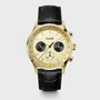CLUSE Mens Antheor Multifunction Gold Black Leather Watch CW21005