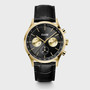 CLUSE Mens Antheor Multifunction Gold Black Black Leather Watch CW21004