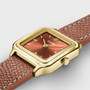 CLUSE Gracieuse Petite Double Leather Nutshell / Gold Watch CW11810