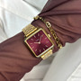 CLUSE La Tetragone Gold / Dark Cherry Link CW10312