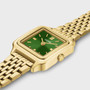 Gracieuse Mini Watch Double Strap Forest Green/Gold Link