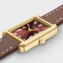 Belisenna Double Leather Mocha/Gold Watch