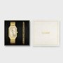 Cluse Fluette Full Gold Watch & Double Chain Bracelet Gift Set CG11507