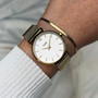 Cluse Minuit Gold Mesh Watch & Flat Snake Bracelet Gift Set CG10215