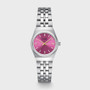 CLUSE Retro 70’s Mini Watch Steel, Fuchsia, Silver Colour CW16303