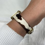 CLUSE Strap 14 mm Cow Print Leather, Gold Colour CS12118