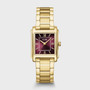 Anglee, Steel, Dark Cherry, Gold Colour Watch