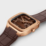 Quadrus Multifunction Leather, Brown, Rose Gold Colour Watch