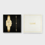 Cluse Gracieuse Mini Watch Steel & Zirconia Chain Bracelet, Full Gold Colour Gift Set CG15501