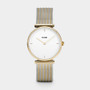 Cluse Triomphe Gold Bicolor Mesh Watch
