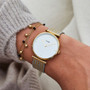 Cluse Triomphe Gold Bicolor Mesh Watch