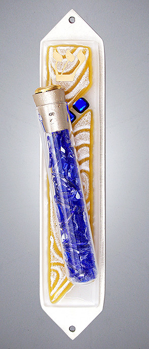Crushed Wedding Glass Mezuzah