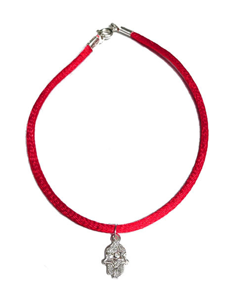 925 Silver Red String Kabbalah Bracelet with Hamsa YourHolyLandStore