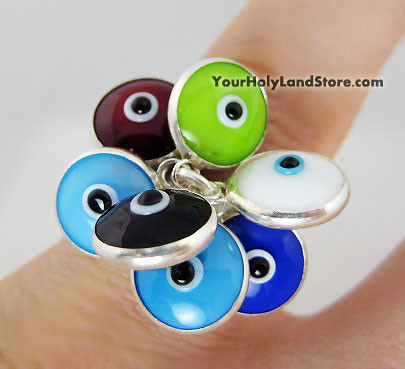 Sterling Silver Evil Eye Protection Ring