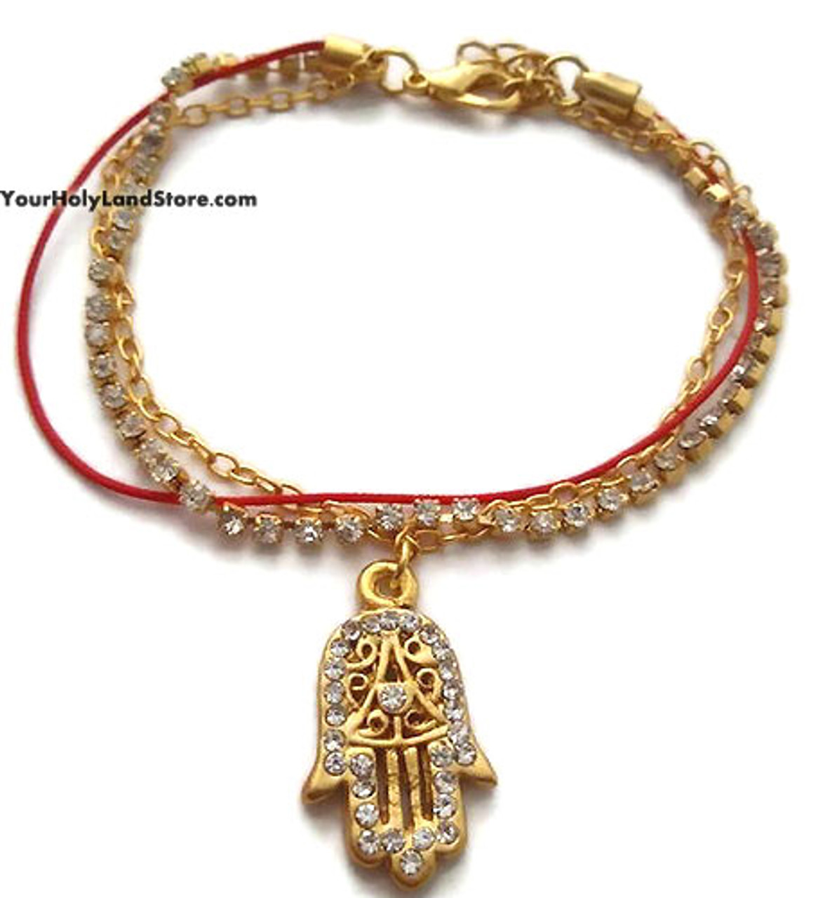 Kabbalah Red String Bracelet with Hamsa