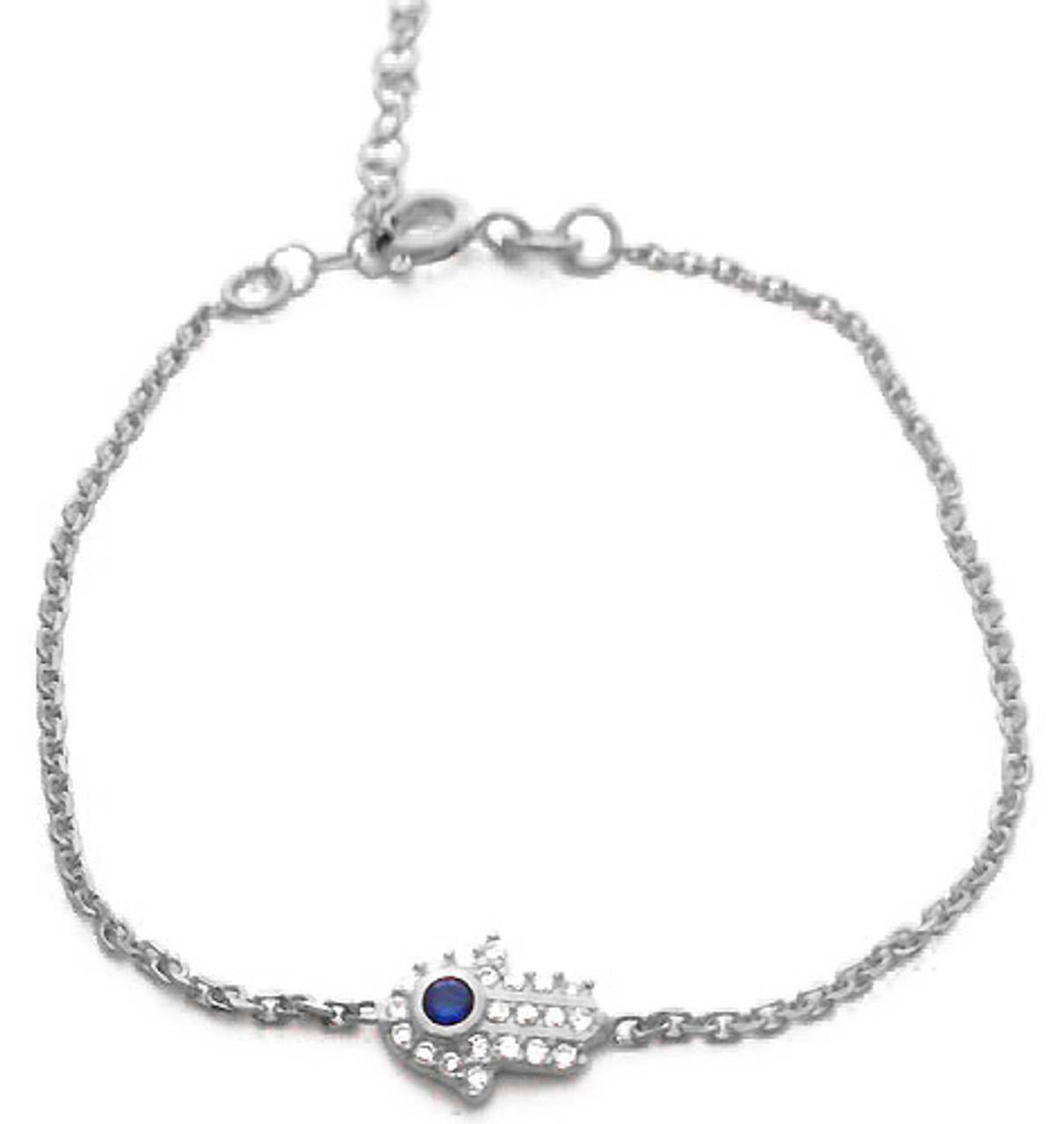 Artificial Diamonds Sterling Silver Evil Eye Powerful Diamond Bracelet at  Rs 2399.00 in Surat