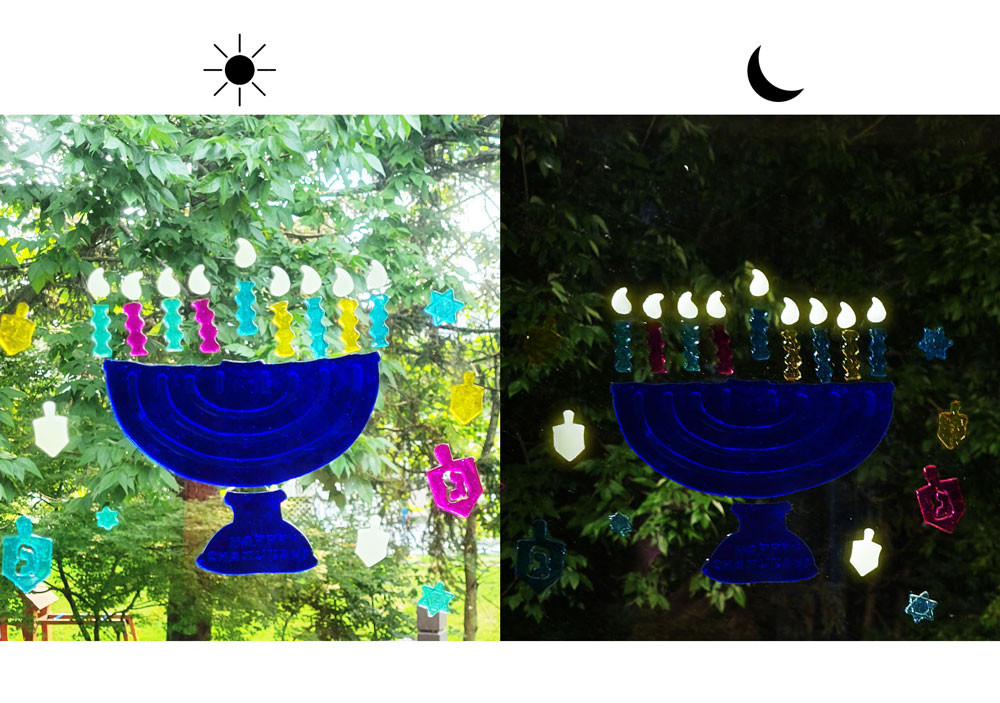Chanukah Window Gel Decoration YourHolyLandStore