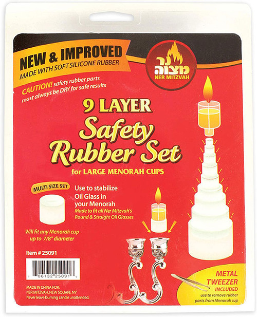 Safety Rubber Set for Oil Candle Cups - 9 Layer - 9 Pack