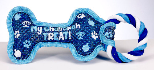  Chanukah Bone Squeaky Dog Toy