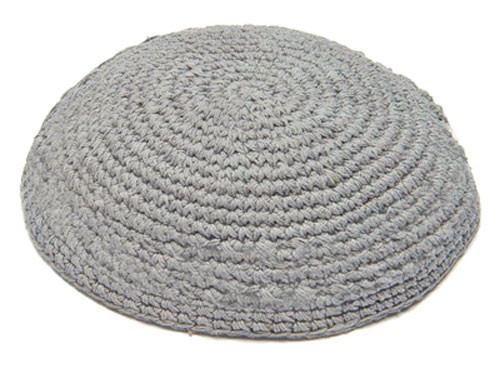 Gray Knitted Kippah