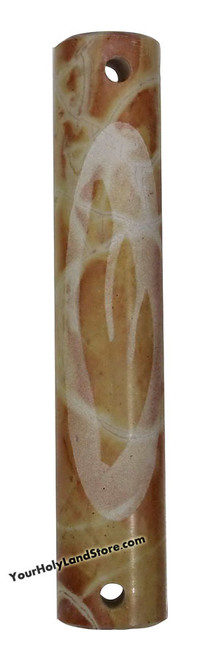 Jerusalem Stone Carved Mezuzah
