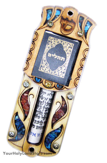 Mezuzah with Scroll and Tehillim Book