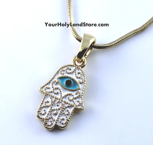 Kabbalah Hamsa with Evil Eye Necklace