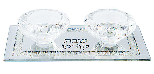 Shabbat Crystal Candlesticks