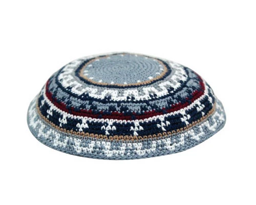 Knitted Kippah with Colorful Pattern