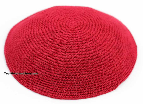 Red Knitted Kippah