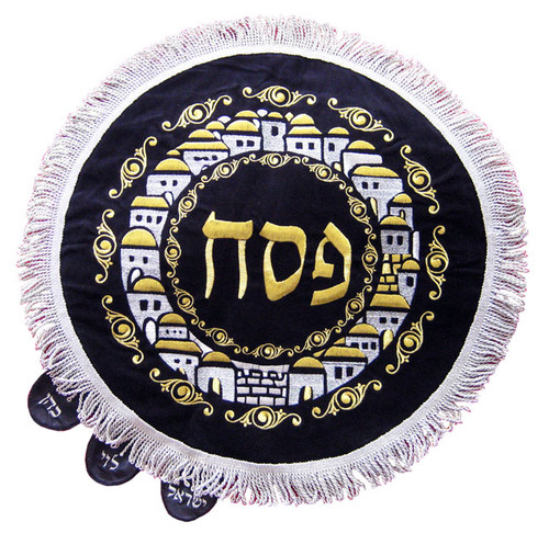 Passover Matza Cover with Jerusalem View