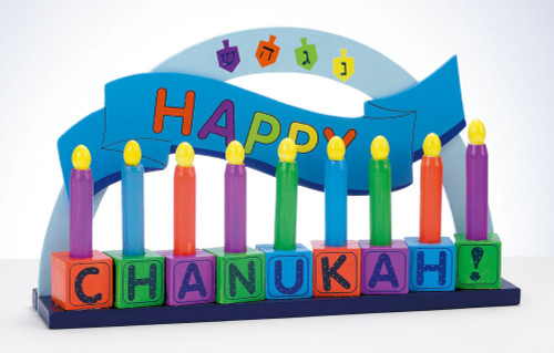 WOOD MENORAH