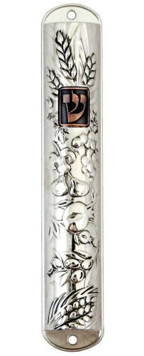 Seven Species of Israel Mezuzah Case