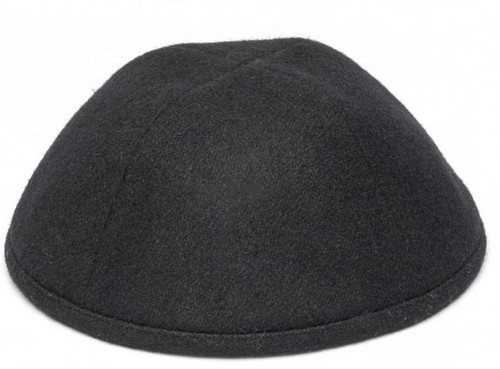 Black Wool Kippah