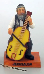 JEWISH FIGURINE WITH CELLO