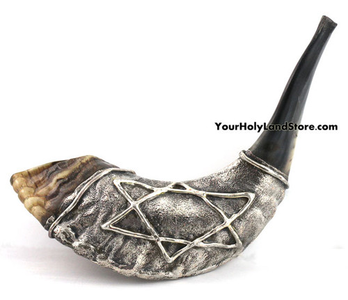 Sterling Silver Plated Rams Horn Shofar