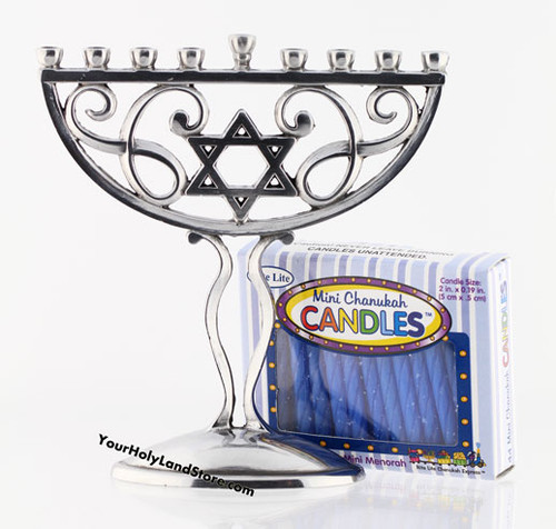 Chanukah Menorah with Candles