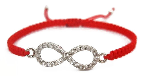 Kabbalah Red String Bracelet with Infinity Charm