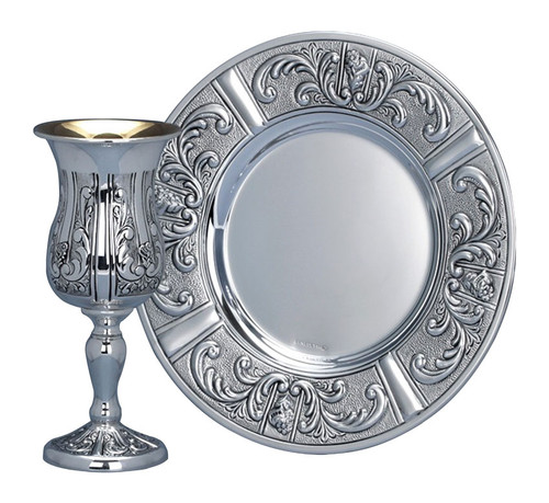 Sterling Silver Kiddush Cup Set by Hazorfim